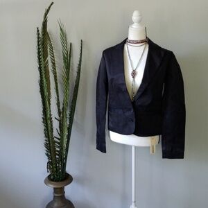 Diesel black jacket with shoulder studs NWT